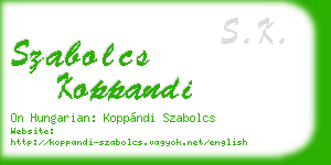 szabolcs koppandi business card
